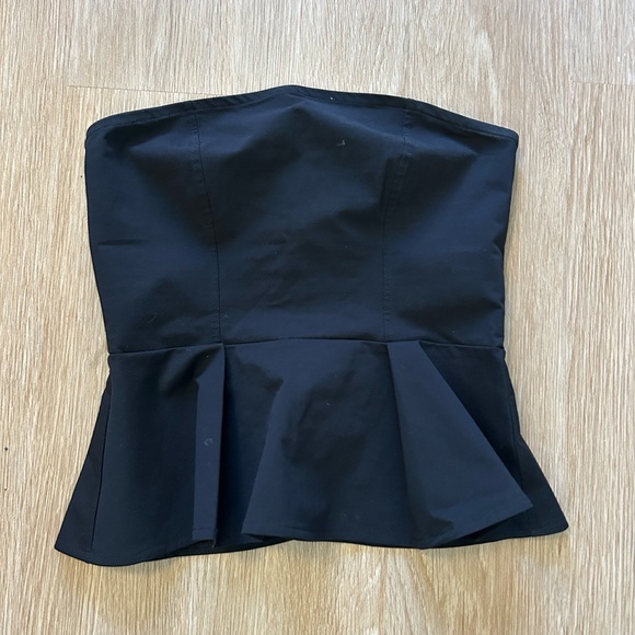 H&M Tops - H&M Black Strapless Peplum Top